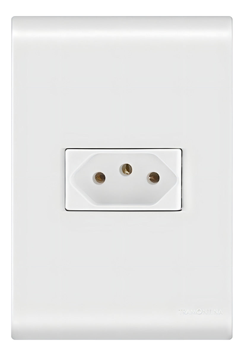 Conjunto 4x2 com 1 Tomada 10A Liz Branco - Tramontina