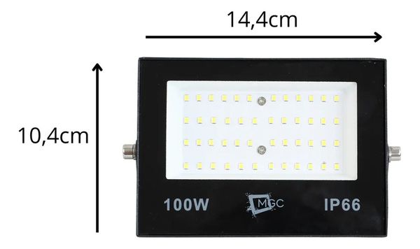 Refletor Led 100w Smd Prova D´água Ip66 Holofote 6500k Slim