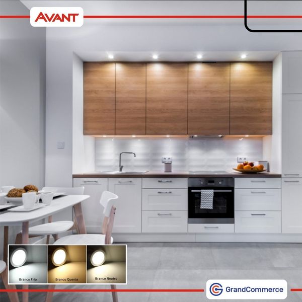 Spot Led Supimpa Redondo Avant 6500k 12w Luz Branca Cor Branco frio 110V/220V