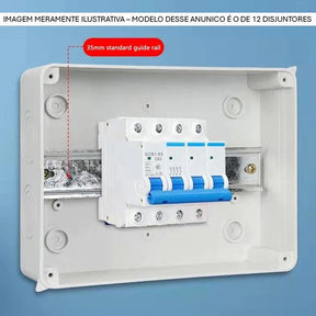 Caixa De Distribuição 12 Disjuntores Sobrepor Ip65 Hermertic