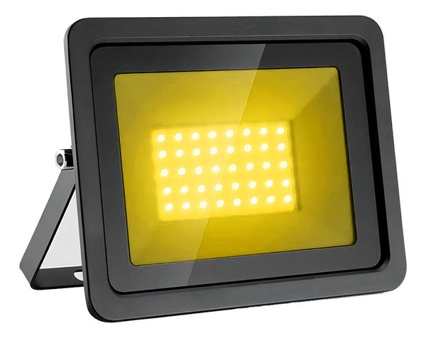 Refletor Led 50w Branco Quente Bivolt A Prova Dagua Amarelo Cor da carcaça Preto Cor da luz Branco-quente 110V/220V