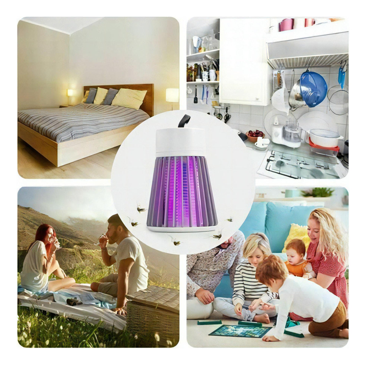 Armadilha Mata Mosquito Repelente Led Uv Eletrônico Pernilongo Insetos 110v/220v