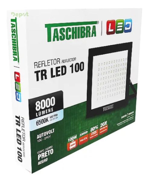 Refletor Holofote Led 100w Ip65 Externo Taschibra Bivolt