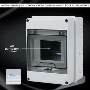 Caixa De Distribuição 12 Disjuntores Sobrepor Ip65 Hermertic