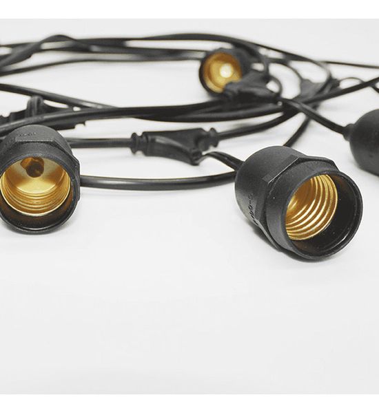 Varal De Luzes Para Área Interna E Externa 5 Soquetes 5m