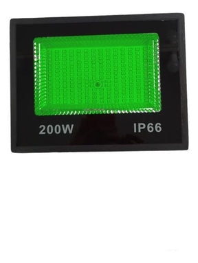 Refletor Led 200w Verde Iluminar Jardim Quintal Area Externa