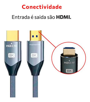 Cabo Hdmi 8k Ultra Hd 2.1 Ps5 Xbox Blu-ray Projetor 5 Metros