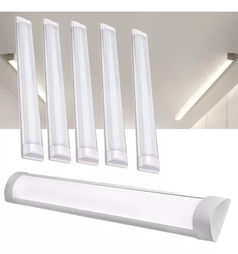 Kit com 10 Luminárias Lineares LED 120cm - Iluminação Potente e Versátil