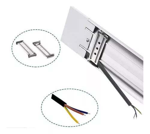 Kit com 10 Luminárias Lineares LED 60cm - Iluminação Uniforme e Versátil