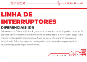 DR Interruptor Diferencial Residual 2P 100A 300mA - Steck