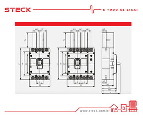 Disjuntor Caixa Moldada Asgard Série S250 100A - Steck