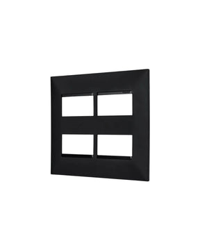 Placa 4x4 4 Postos Separados Preto Pial Plus - Legrand