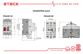Disjuntor Motor Challenger 3P 25A 4-6,3A - Steck