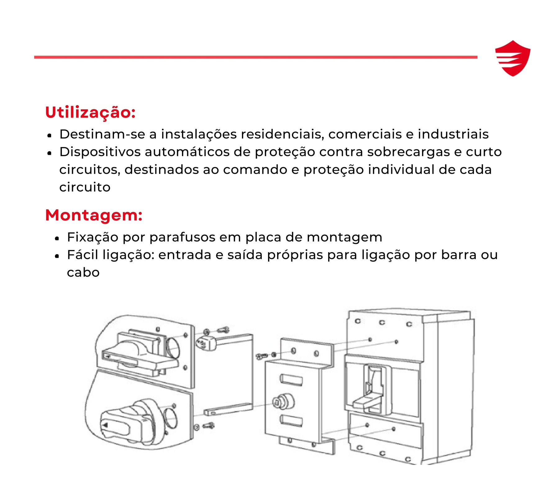 Disjuntor Caixa Moldada Linha EDCM 16A - Elitek