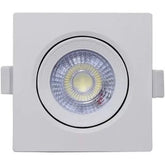 Spot led 7w Embutir Quadrado Branco frio Casa Decora cação Iluminação