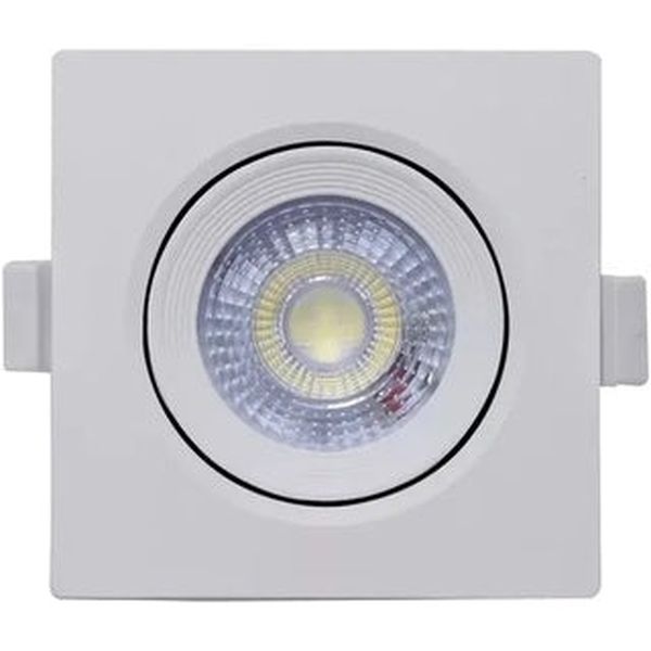 Spot led 7w Embutir Quadrado Branco frio Casa Decora cação Iluminação