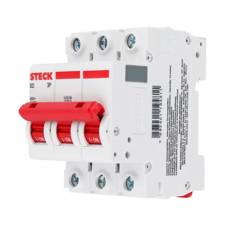 Disjuntor Din 3P Tripolar 100A - Steck